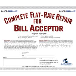 Flat-Rate Bill Acceptor Repair
