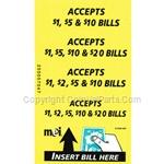 EZEL LABEL SET $1/$5/$10/$20 (AE)